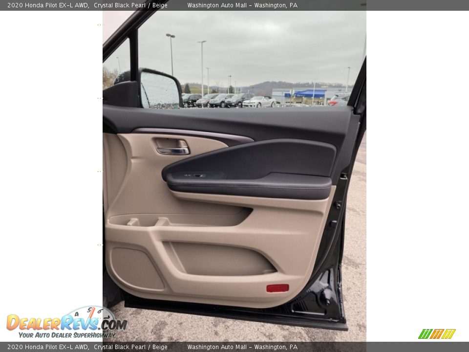 2020 Honda Pilot EX-L AWD Crystal Black Pearl / Beige Photo #31