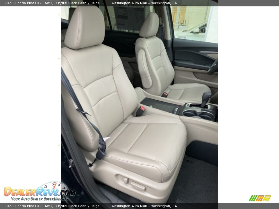 2020 Honda Pilot EX-L AWD Crystal Black Pearl / Beige Photo #32