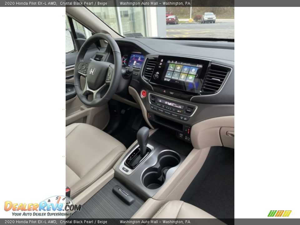 2020 Honda Pilot EX-L AWD Crystal Black Pearl / Beige Photo #33