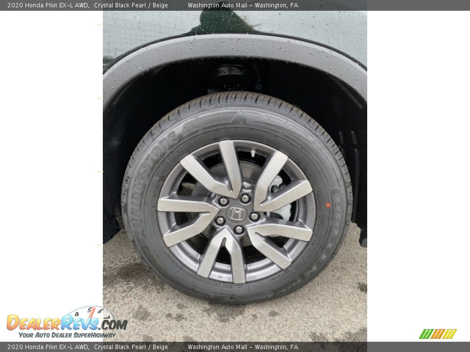 2020 Honda Pilot EX-L AWD Crystal Black Pearl / Beige Photo #35