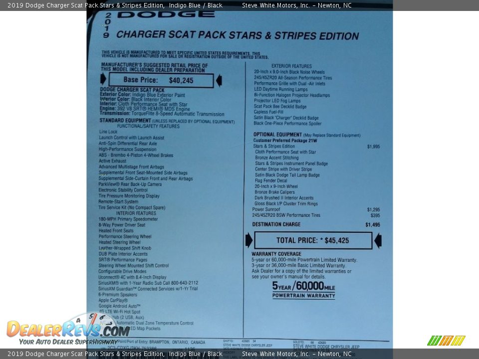 2019 Dodge Charger Scat Pack Stars & Stripes Edition Indigo Blue / Black Photo #34
