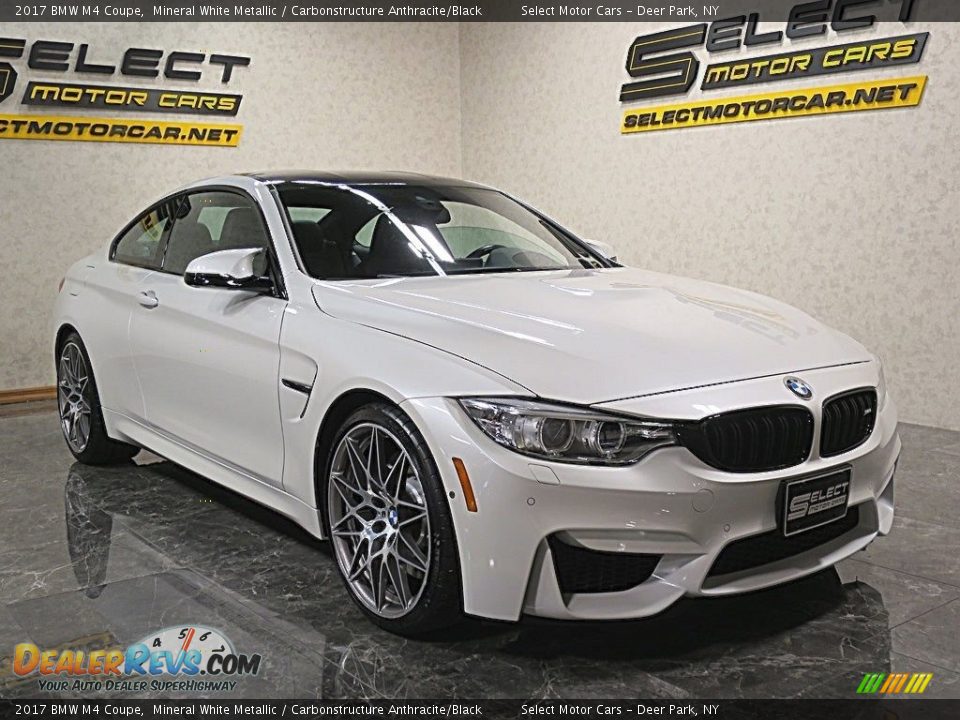 2017 BMW M4 Coupe Mineral White Metallic / Carbonstructure Anthracite/Black Photo #3