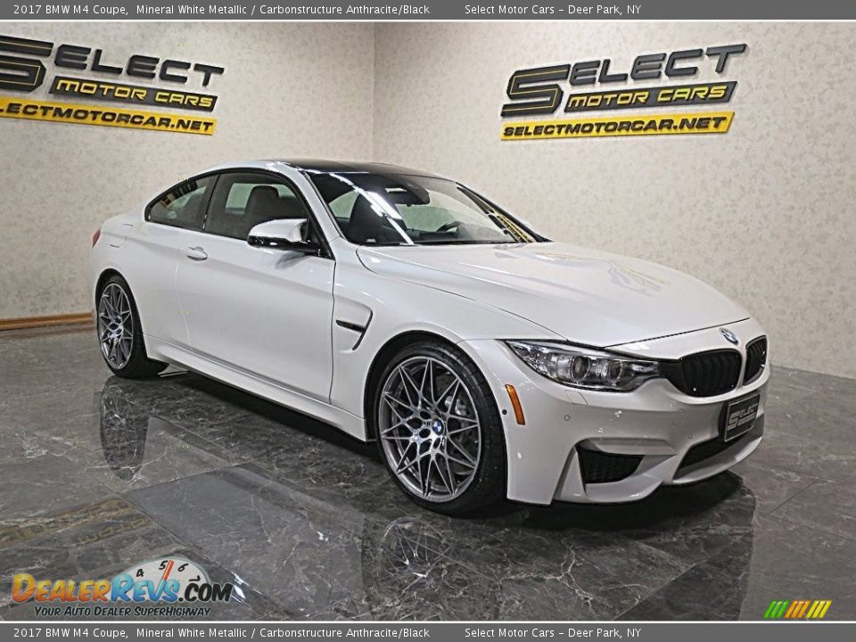 2017 BMW M4 Coupe Mineral White Metallic / Carbonstructure Anthracite/Black Photo #4