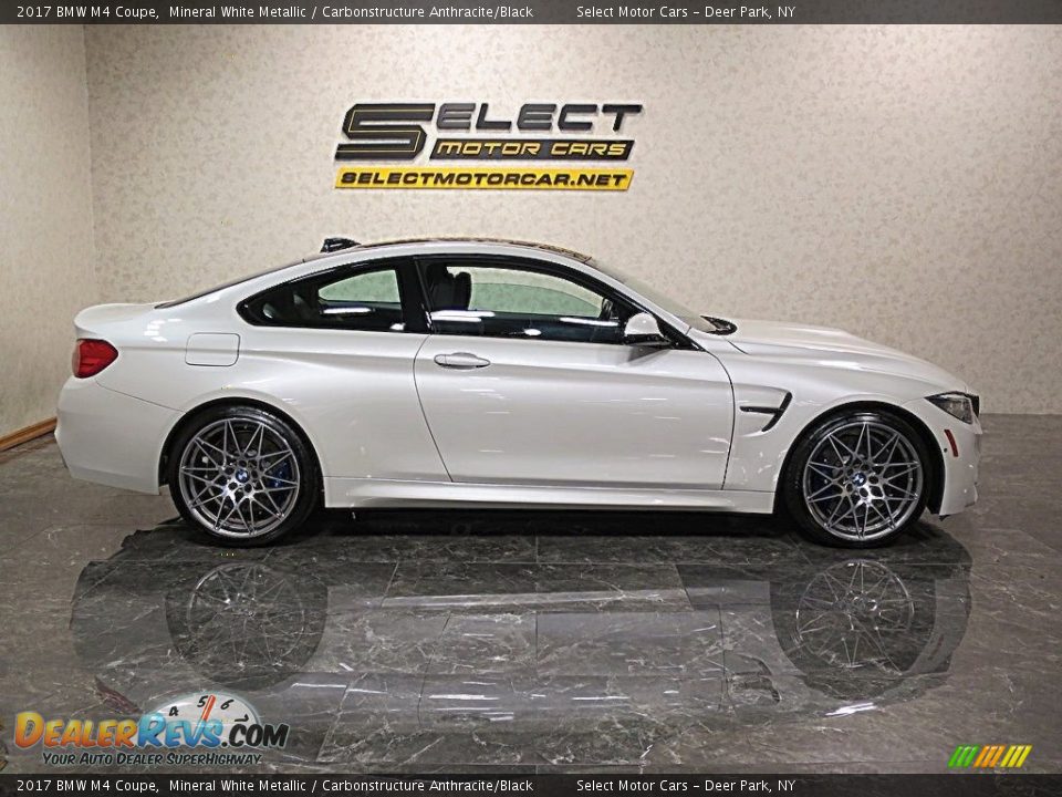 2017 BMW M4 Coupe Mineral White Metallic / Carbonstructure Anthracite/Black Photo #5