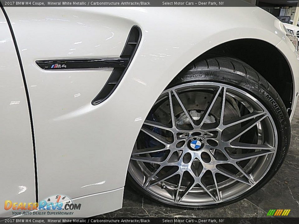 2017 BMW M4 Coupe Mineral White Metallic / Carbonstructure Anthracite/Black Photo #12