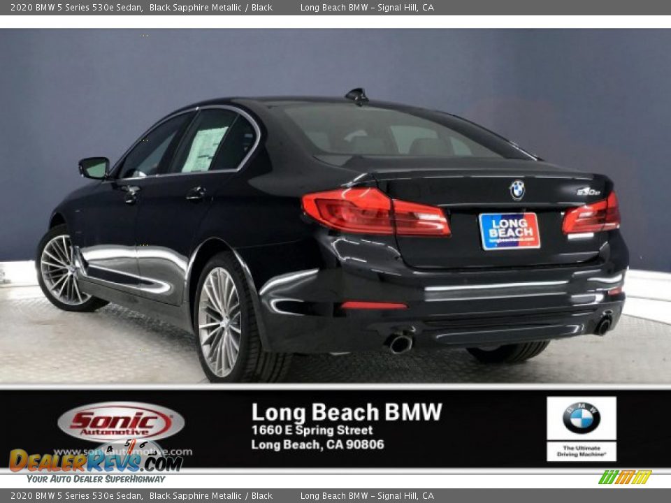 2020 BMW 5 Series 530e Sedan Black Sapphire Metallic / Black Photo #2