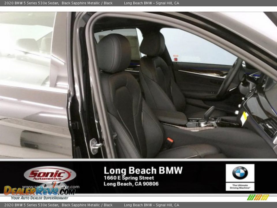2020 BMW 5 Series 530e Sedan Black Sapphire Metallic / Black Photo #7