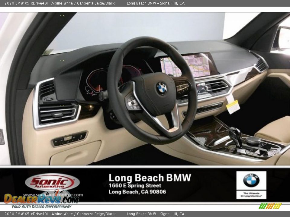 2020 BMW X5 xDrive40i Alpine White / Canberra Beige/Black Photo #4