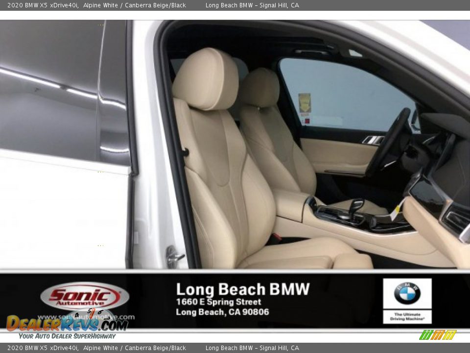 2020 BMW X5 xDrive40i Alpine White / Canberra Beige/Black Photo #7