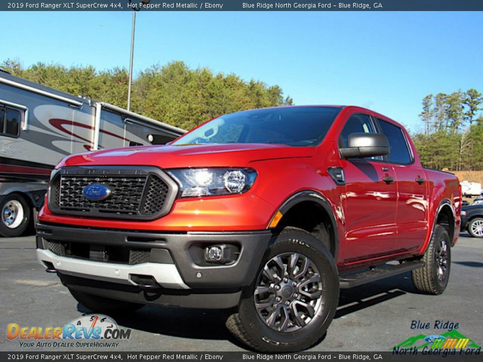 2019 Ford Ranger XLT SuperCrew 4x4 Hot Pepper Red Metallic / Ebony Photo #1