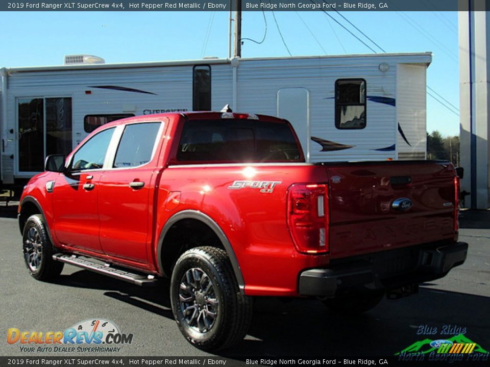 2019 Ford Ranger XLT SuperCrew 4x4 Hot Pepper Red Metallic / Ebony Photo #3