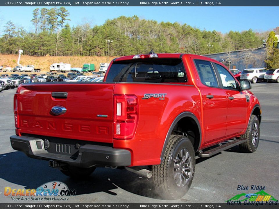 2019 Ford Ranger XLT SuperCrew 4x4 Hot Pepper Red Metallic / Ebony Photo #5