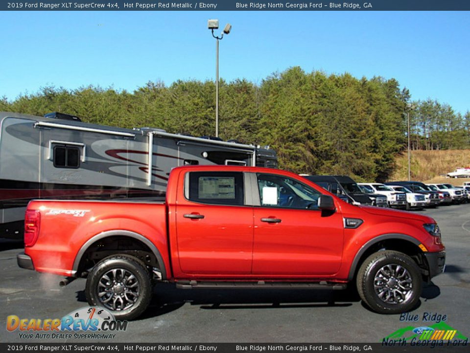 2019 Ford Ranger XLT SuperCrew 4x4 Hot Pepper Red Metallic / Ebony Photo #6