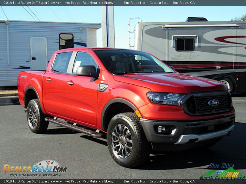 2019 Ford Ranger XLT SuperCrew 4x4 Hot Pepper Red Metallic / Ebony Photo #7
