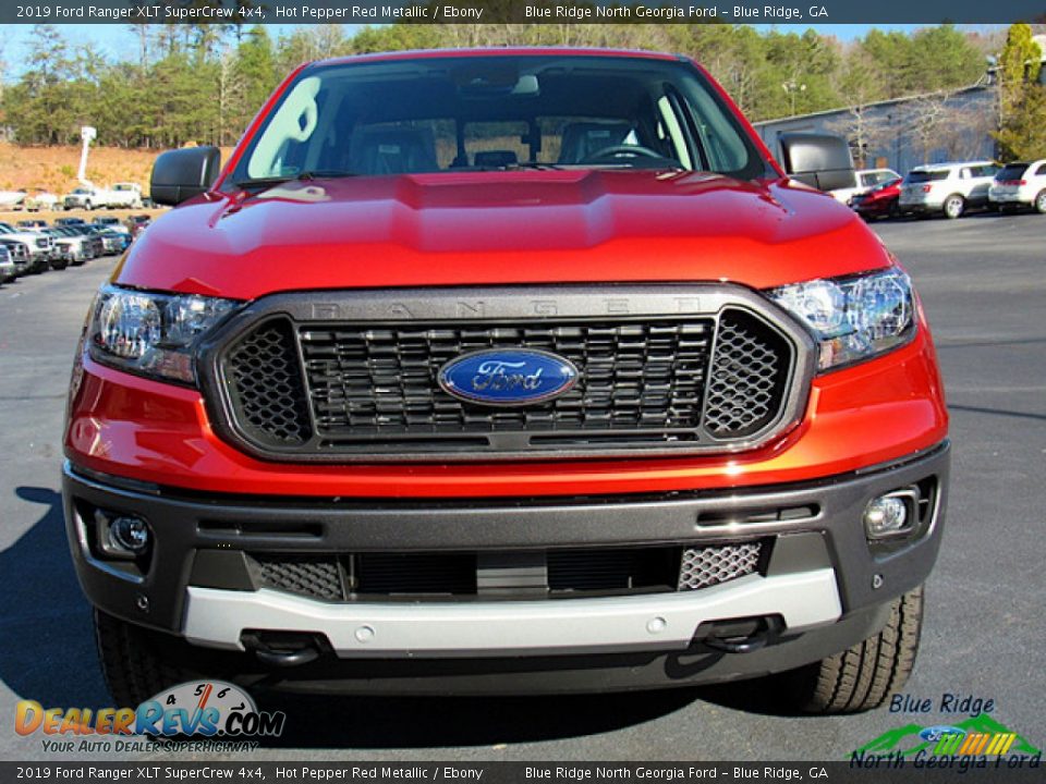 2019 Ford Ranger XLT SuperCrew 4x4 Hot Pepper Red Metallic / Ebony Photo #8