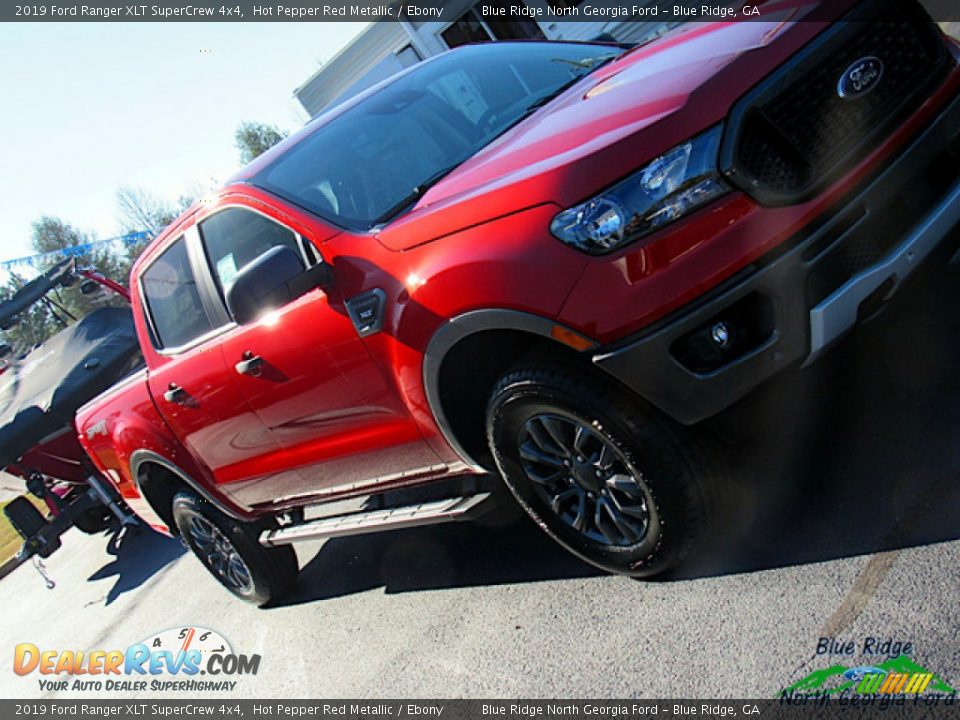 2019 Ford Ranger XLT SuperCrew 4x4 Hot Pepper Red Metallic / Ebony Photo #30