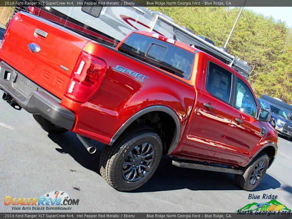 2019 Ford Ranger XLT SuperCrew 4x4 Hot Pepper Red Metallic / Ebony Photo #31