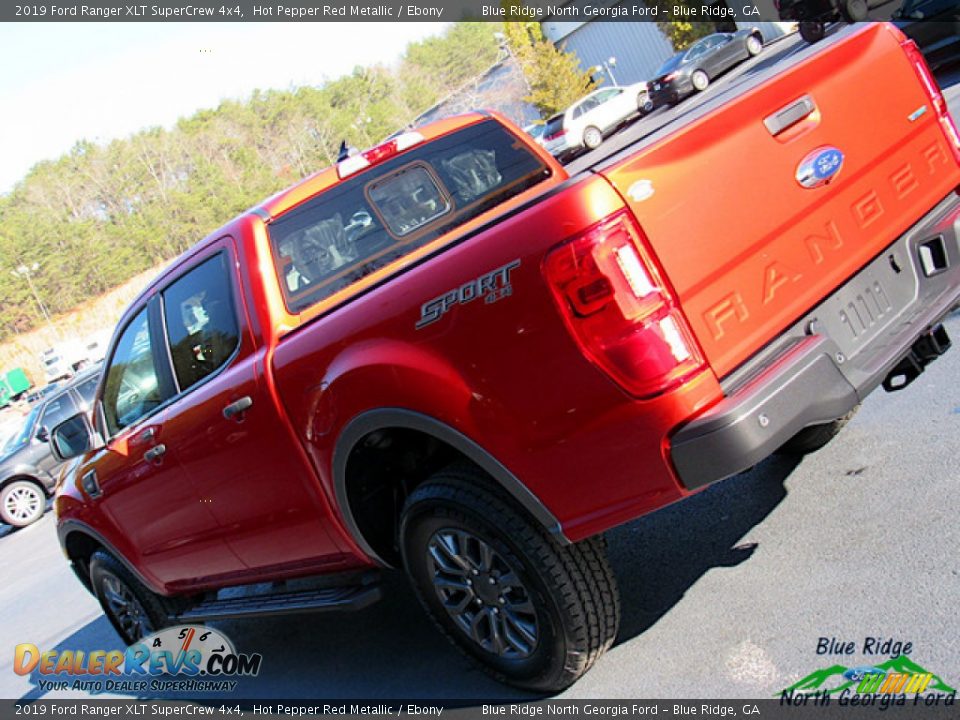 2019 Ford Ranger XLT SuperCrew 4x4 Hot Pepper Red Metallic / Ebony Photo #32