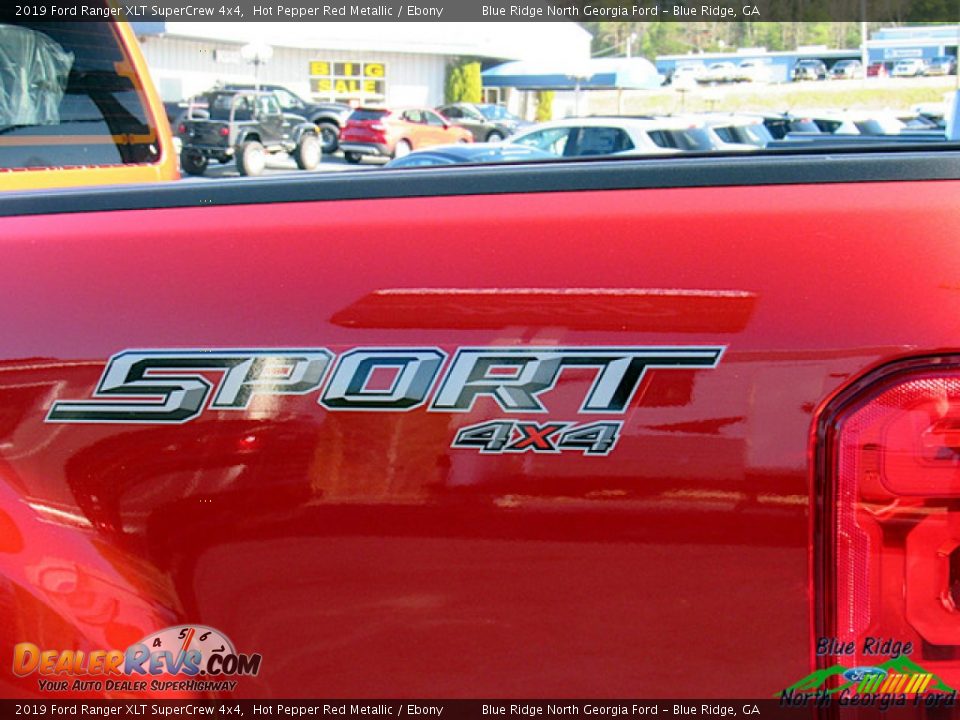 2019 Ford Ranger XLT SuperCrew 4x4 Hot Pepper Red Metallic / Ebony Photo #33