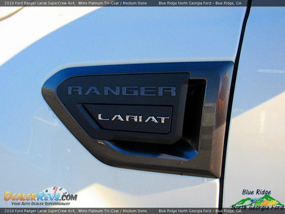 2019 Ford Ranger Lariat SuperCrew 4x4 White Platinum Tri-Coat / Medium Stone Photo #31