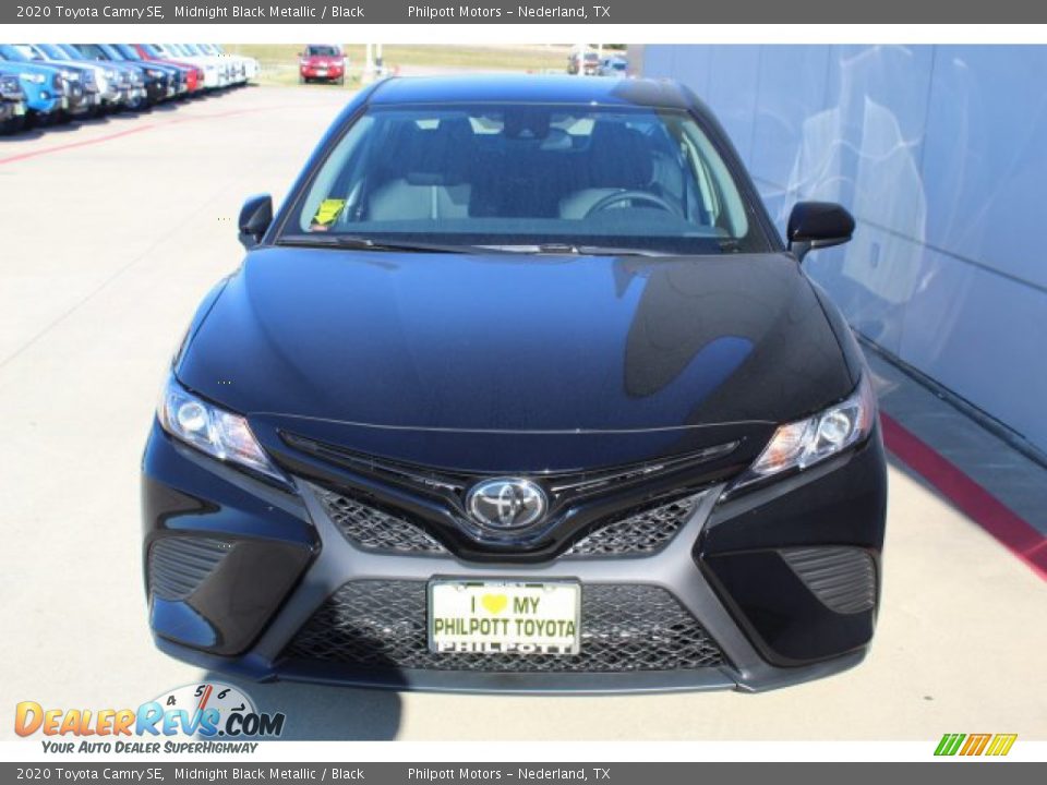 2020 Toyota Camry SE Midnight Black Metallic / Black Photo #3