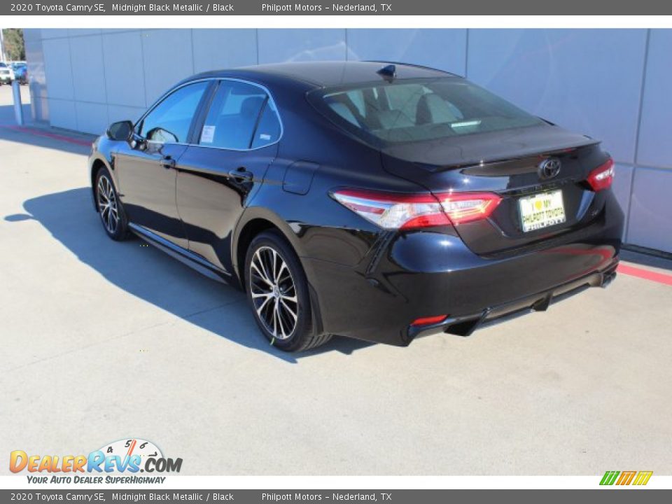 2020 Toyota Camry SE Midnight Black Metallic / Black Photo #6