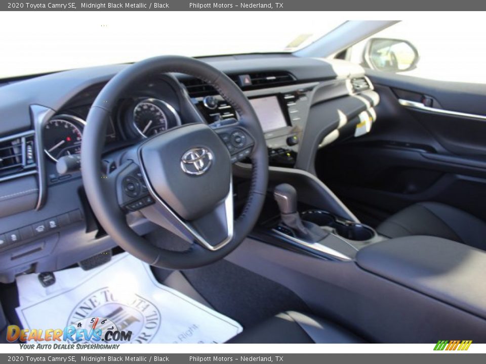 2020 Toyota Camry SE Midnight Black Metallic / Black Photo #12