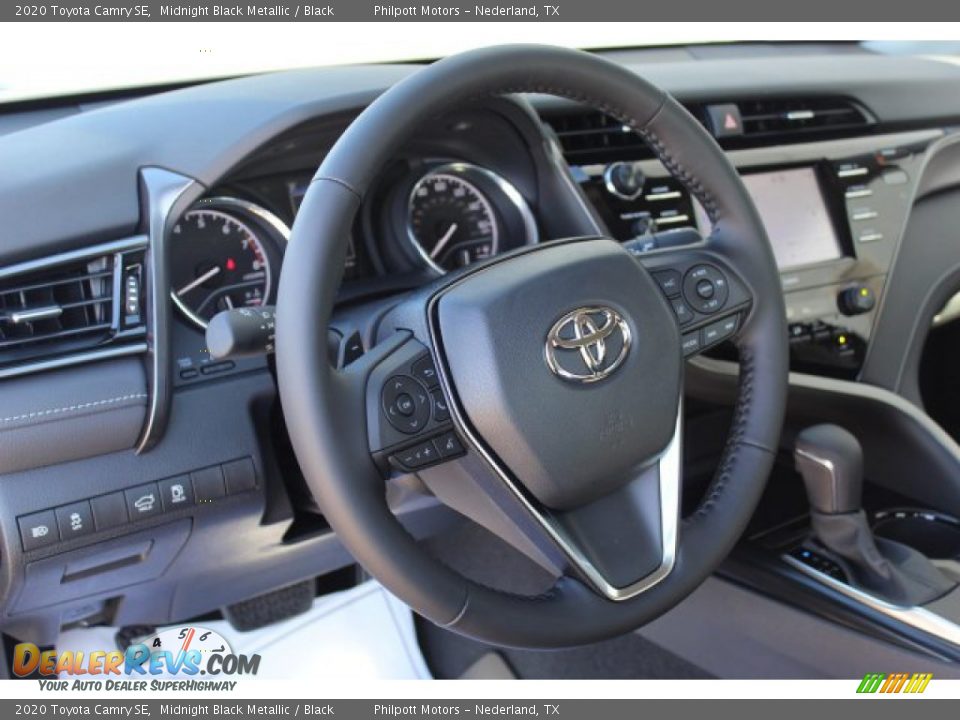 2020 Toyota Camry SE Midnight Black Metallic / Black Photo #13