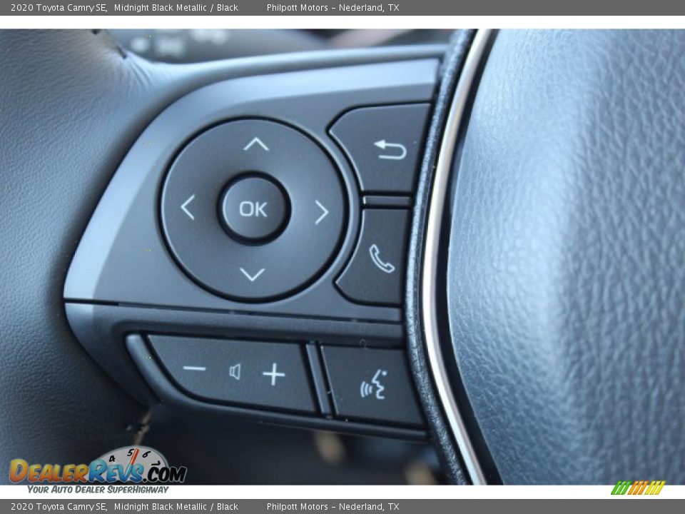 2020 Toyota Camry SE Midnight Black Metallic / Black Photo #14