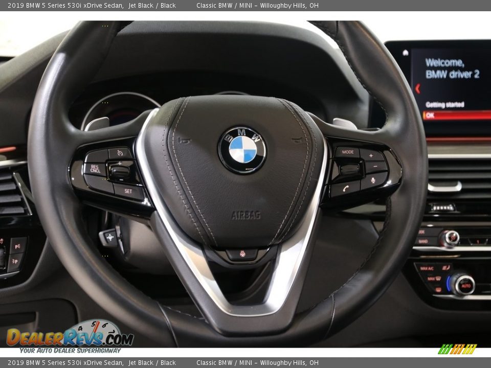 2019 BMW 5 Series 530i xDrive Sedan Jet Black / Black Photo #8