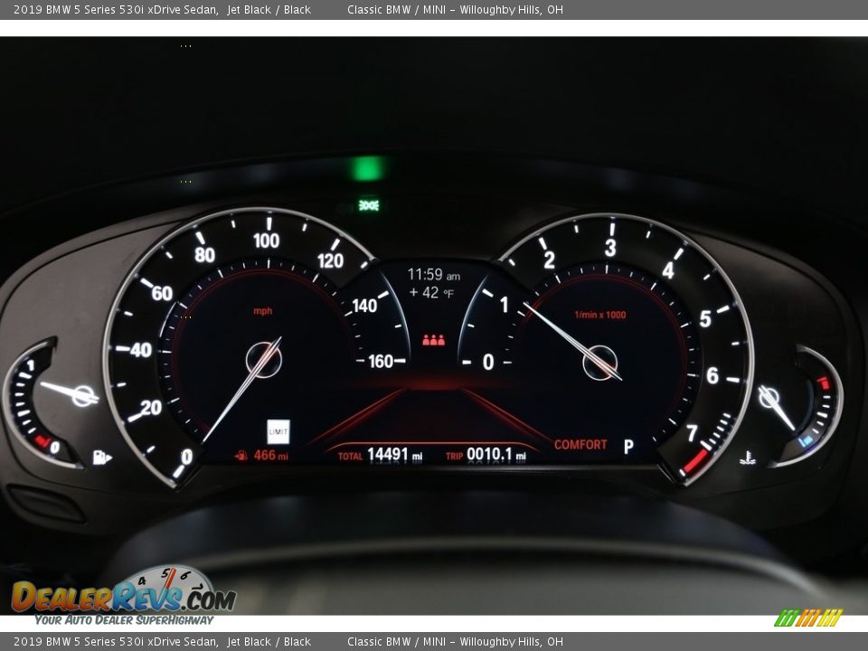 2019 BMW 5 Series 530i xDrive Sedan Jet Black / Black Photo #9