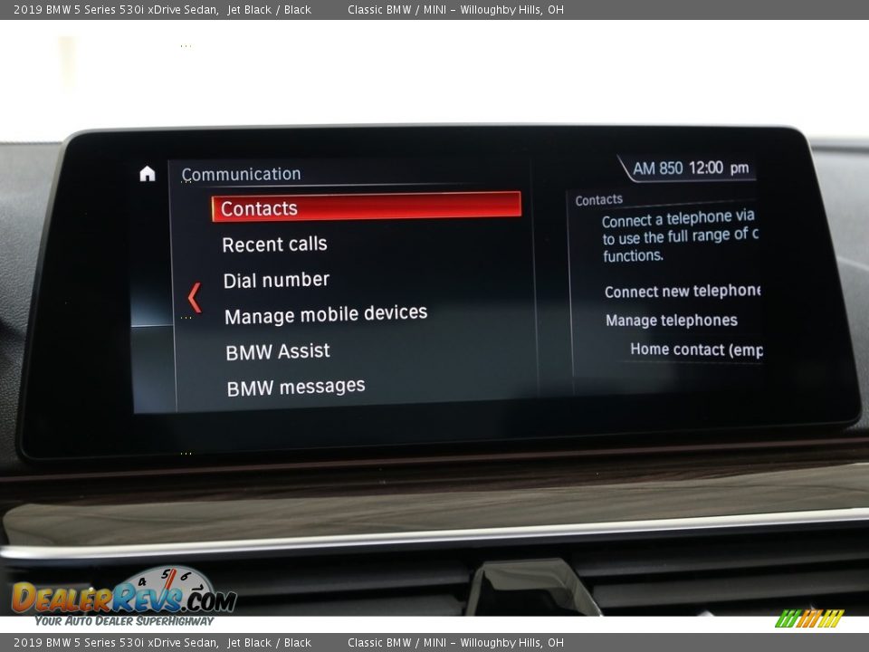 2019 BMW 5 Series 530i xDrive Sedan Jet Black / Black Photo #11