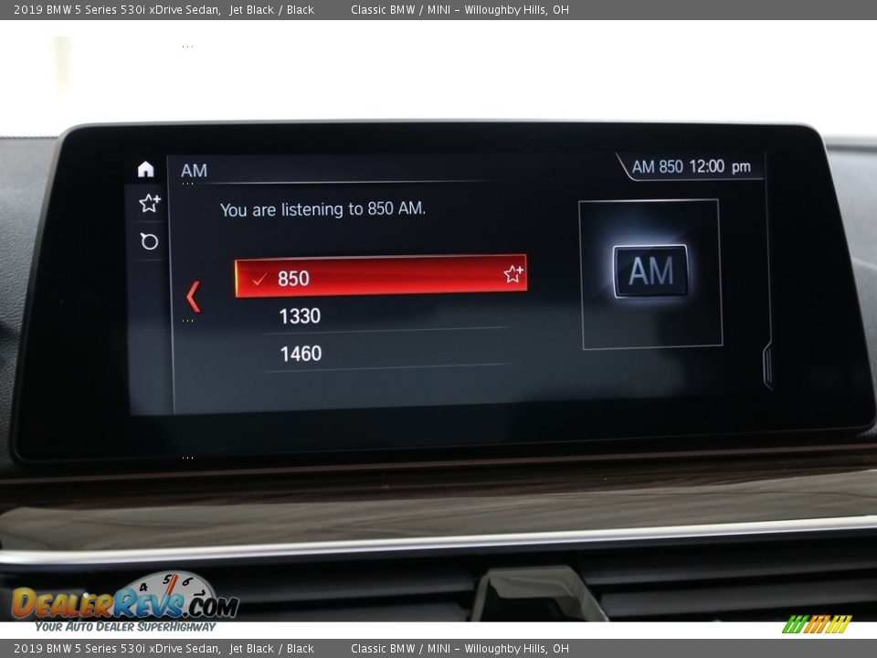 2019 BMW 5 Series 530i xDrive Sedan Jet Black / Black Photo #12