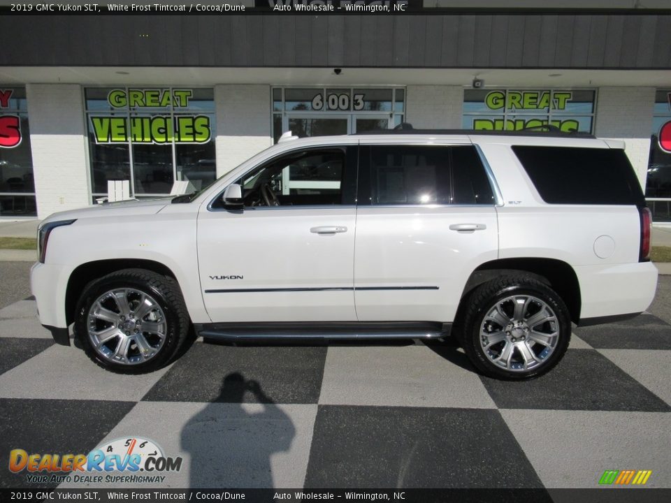 2019 GMC Yukon SLT White Frost Tintcoat / Cocoa/Dune Photo #1