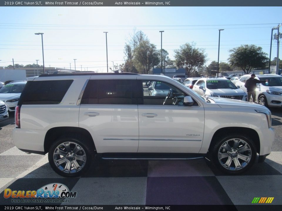 2019 GMC Yukon SLT White Frost Tintcoat / Cocoa/Dune Photo #3