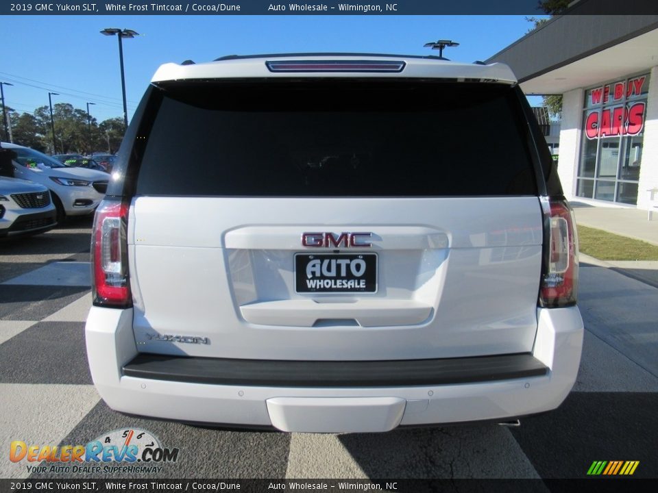 2019 GMC Yukon SLT White Frost Tintcoat / Cocoa/Dune Photo #4
