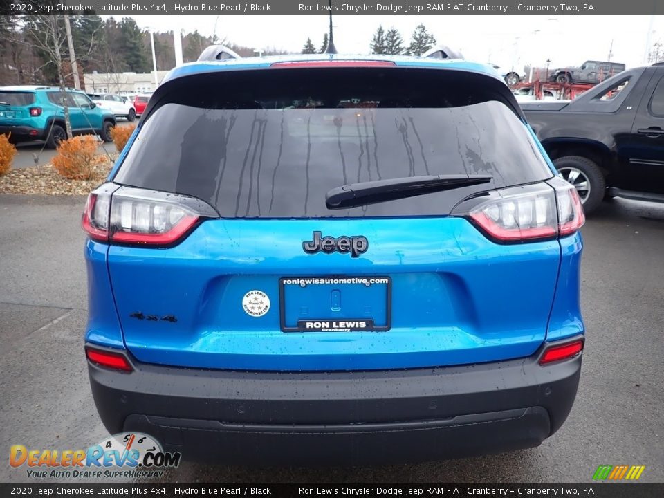 2020 Jeep Cherokee Latitude Plus 4x4 Hydro Blue Pearl / Black Photo #4