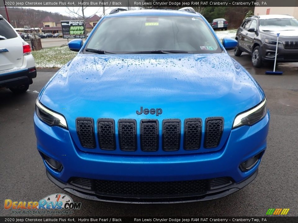 2020 Jeep Cherokee Latitude Plus 4x4 Hydro Blue Pearl / Black Photo #7