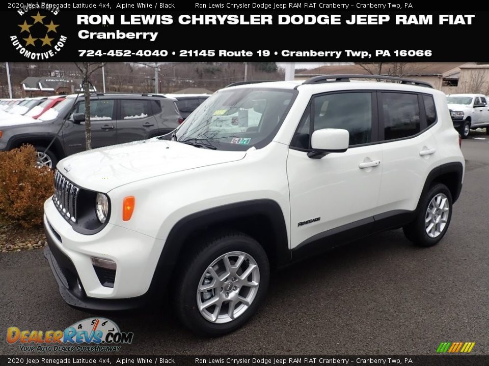 2020 Jeep Renegade Latitude 4x4 Alpine White / Black Photo #1