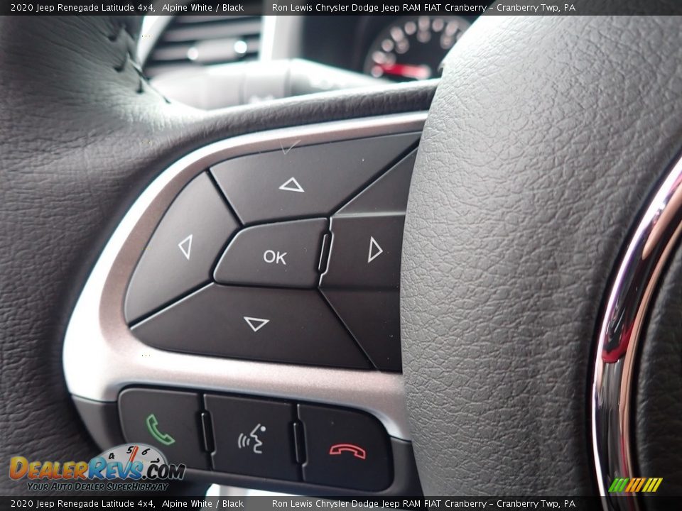 2020 Jeep Renegade Latitude 4x4 Alpine White / Black Photo #18