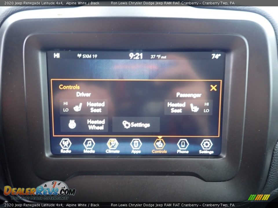 2020 Jeep Renegade Latitude 4x4 Alpine White / Black Photo #20