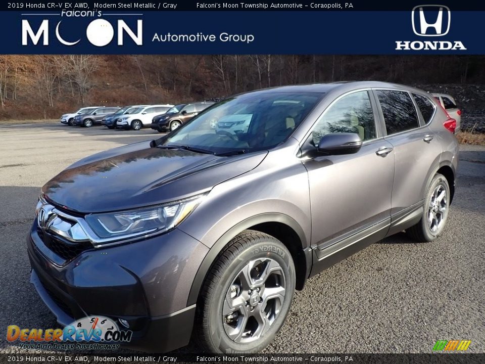 2019 Honda CR-V EX AWD Modern Steel Metallic / Gray Photo #1