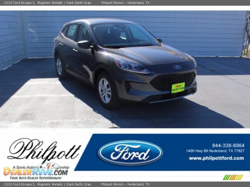 2020 Ford Escape S Magnetic Metallic / Dark Earth Gray Photo #1