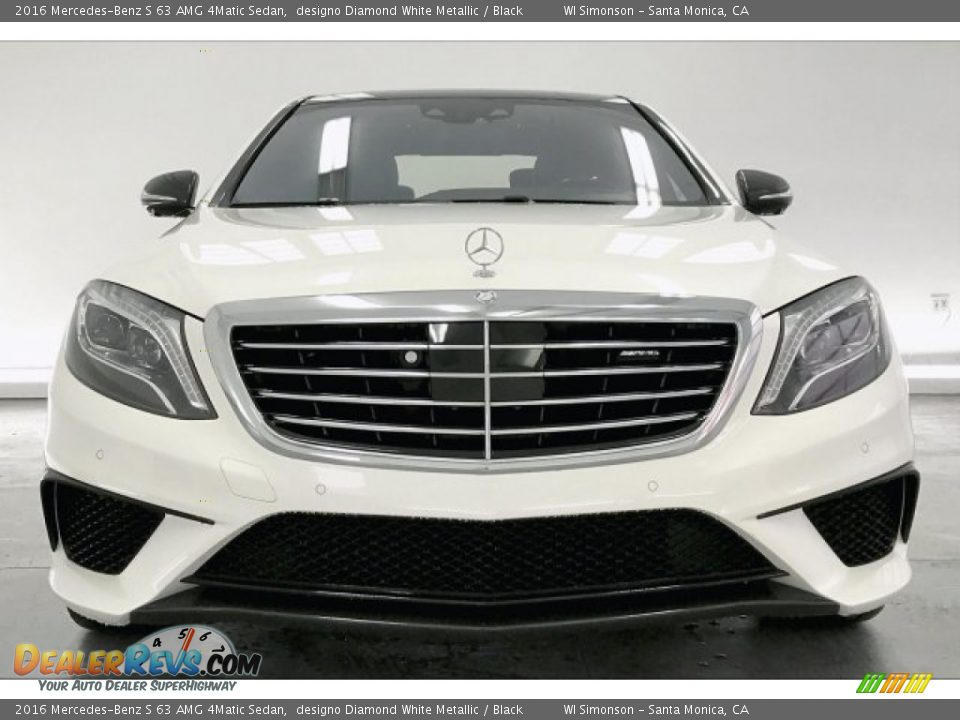 2016 Mercedes-Benz S 63 AMG 4Matic Sedan designo Diamond White Metallic / Black Photo #2