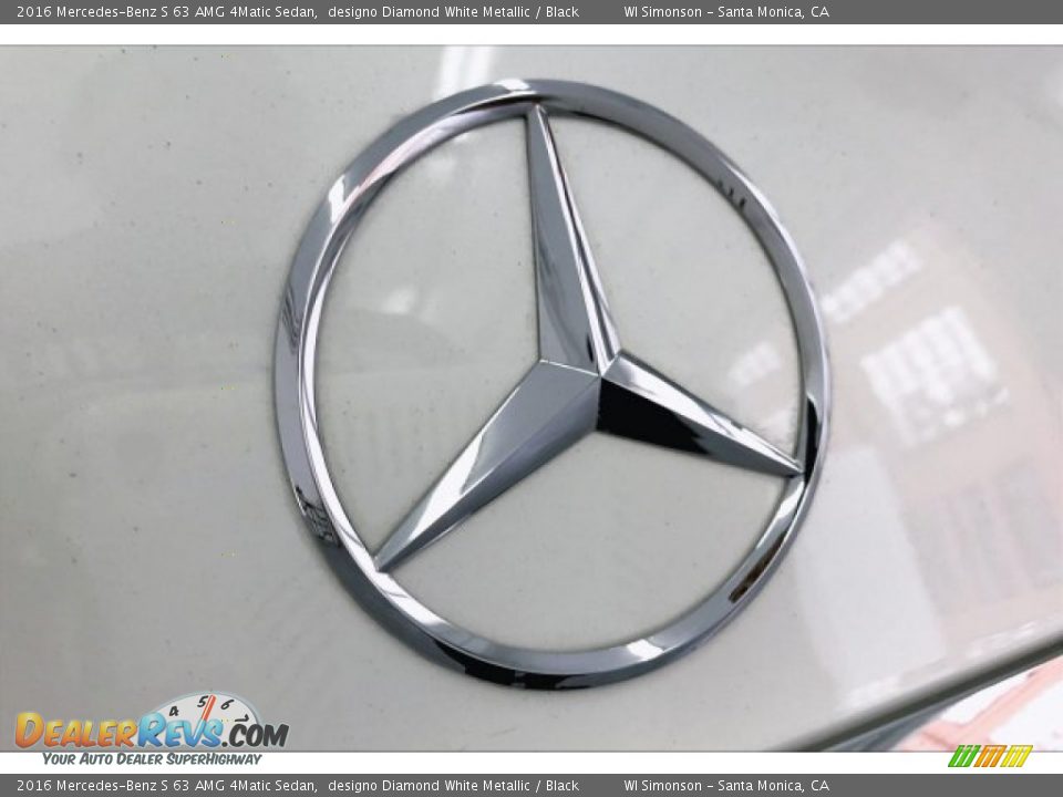 2016 Mercedes-Benz S 63 AMG 4Matic Sedan designo Diamond White Metallic / Black Photo #7