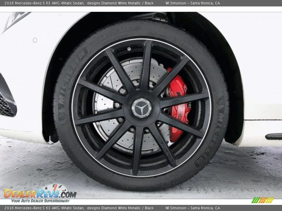2016 Mercedes-Benz S 63 AMG 4Matic Sedan designo Diamond White Metallic / Black Photo #8