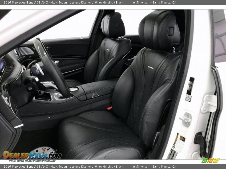 Front Seat of 2016 Mercedes-Benz S 63 AMG 4Matic Sedan Photo #14