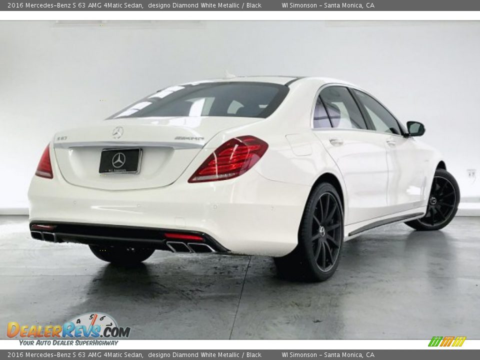 2016 Mercedes-Benz S 63 AMG 4Matic Sedan designo Diamond White Metallic / Black Photo #16