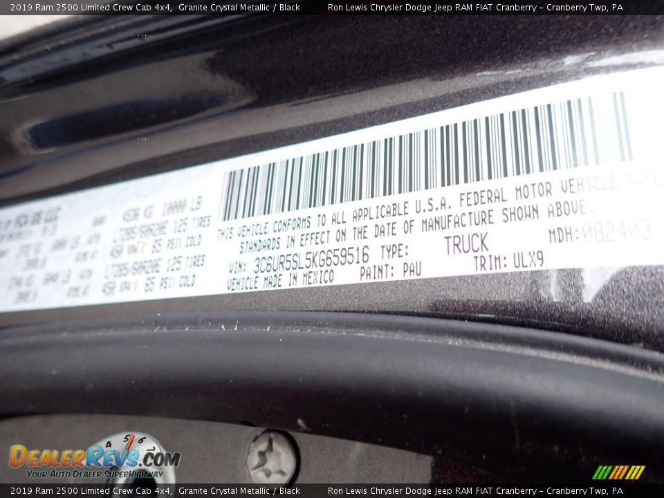 2019 Ram 2500 Limited Crew Cab 4x4 Granite Crystal Metallic / Black Photo #16