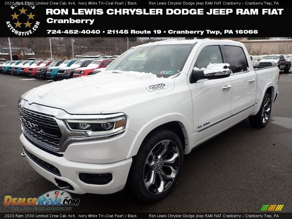 2020 Ram 1500 Limited Crew Cab 4x4 Ivory White Tri-Coat Pearl / Black Photo #1